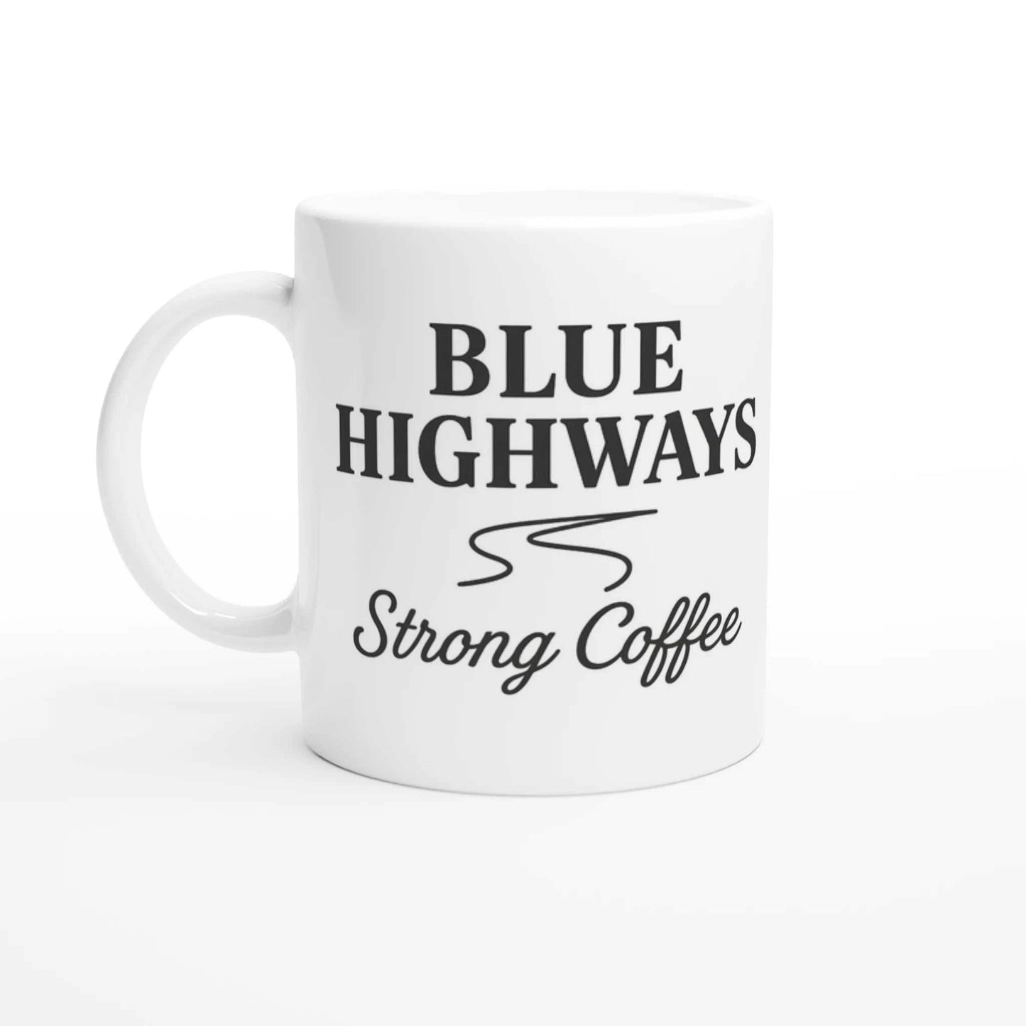 Blue Highways, Strong Coffee – Nostalgic Travel Mug for Coffee Lovers - Prairie Echo Collective