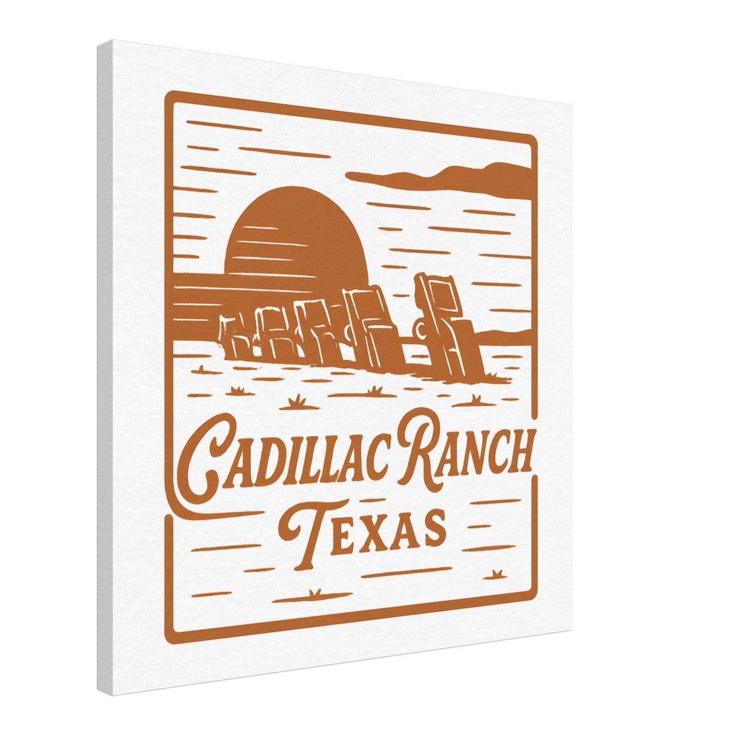 Cadillac Ranch Nostalgia – Canvas Art for Car Fans - Prairie Echo Collective
