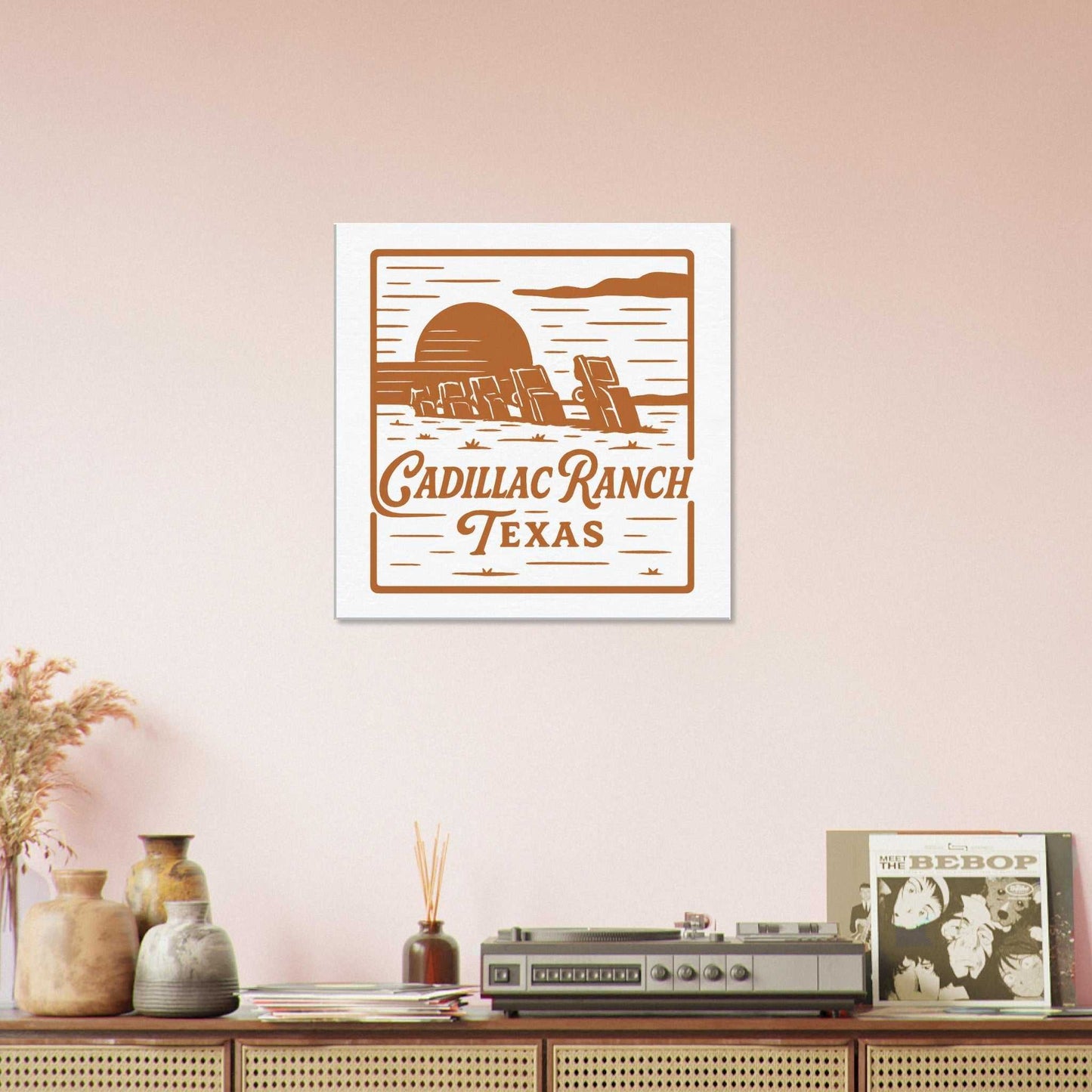 Cadillac Ranch Nostalgia – Canvas Art for Car Fans - Prairie Echo Collective