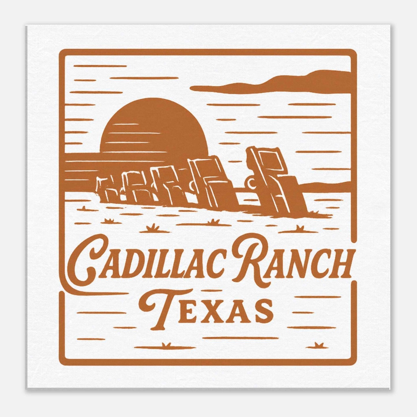 Cadillac Ranch Nostalgia – Canvas Art for Car Fans - Prairie Echo Collective