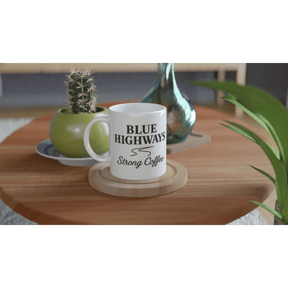 Blue Highways, Strong Coffee – Nostalgic Travel Mug for Coffee Lovers - Prairie Echo Collective