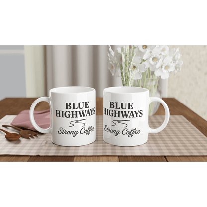 Blue Highways, Strong Coffee – Nostalgic Travel Mug for Coffee Lovers - Prairie Echo Collective