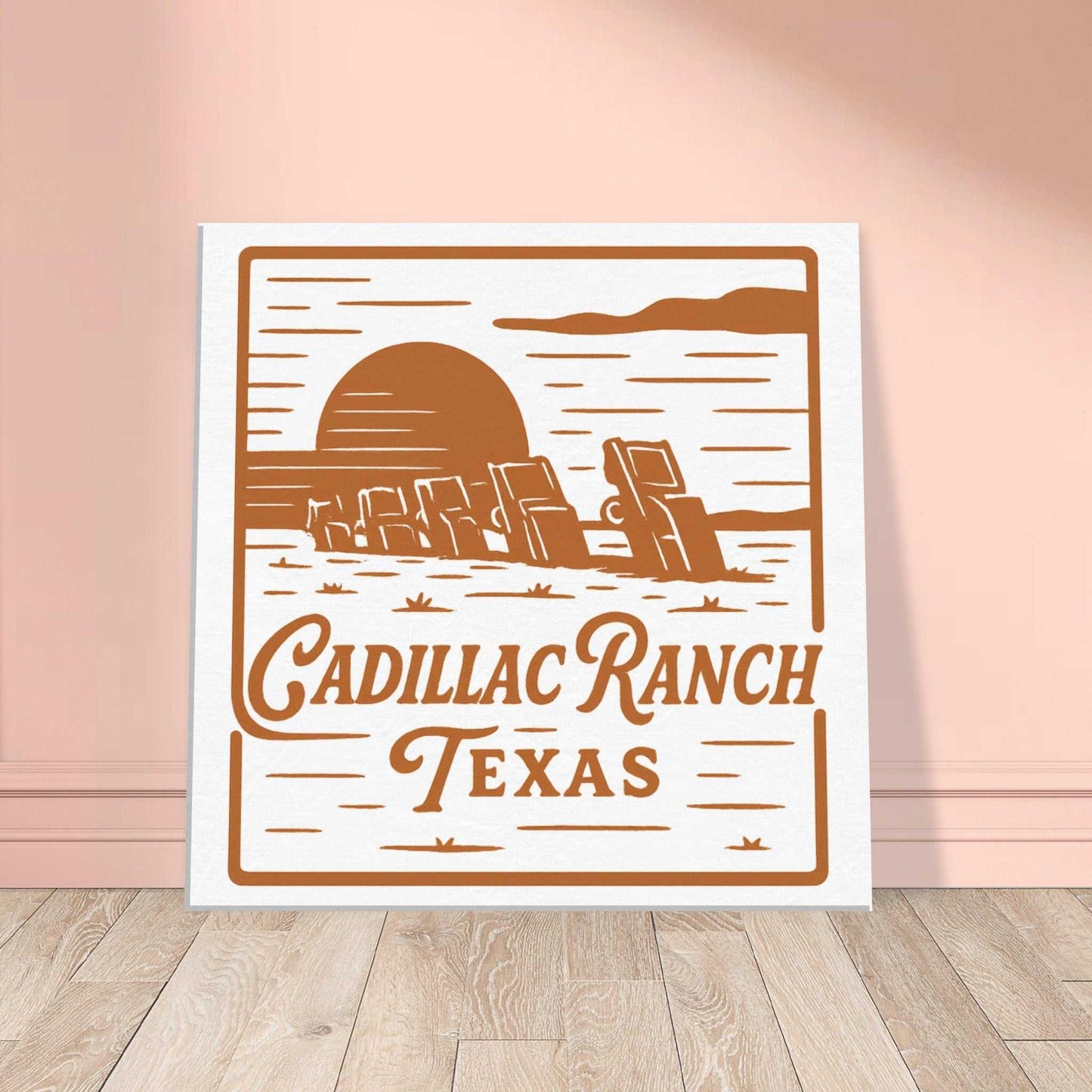 Cadillac Ranch Nostalgia – Canvas Art for Car Fans - Prairie Echo Collective