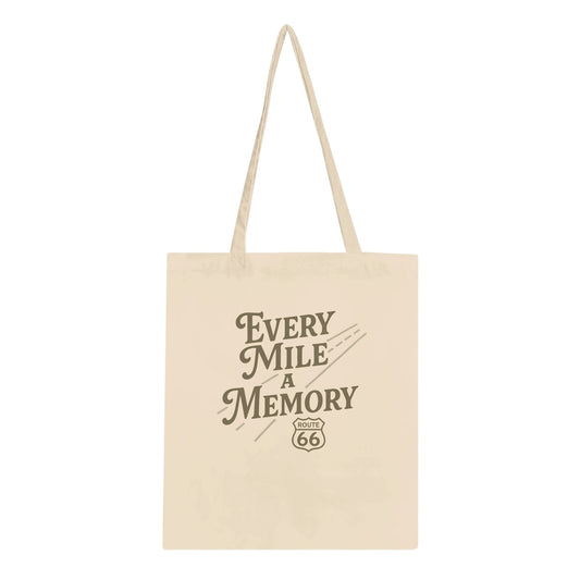 Every Mile a Memory – Nostalgic Travel Tote Bag - Prairie Echo Collective