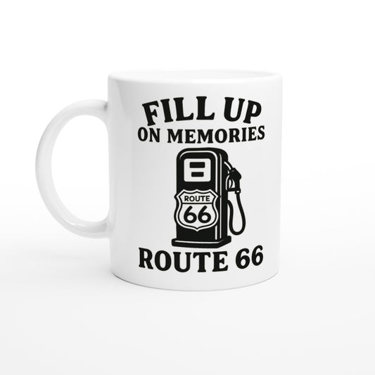 Fill Up on Memories – Retro Mug for Route 66 Buffs - Prairie Echo Collective