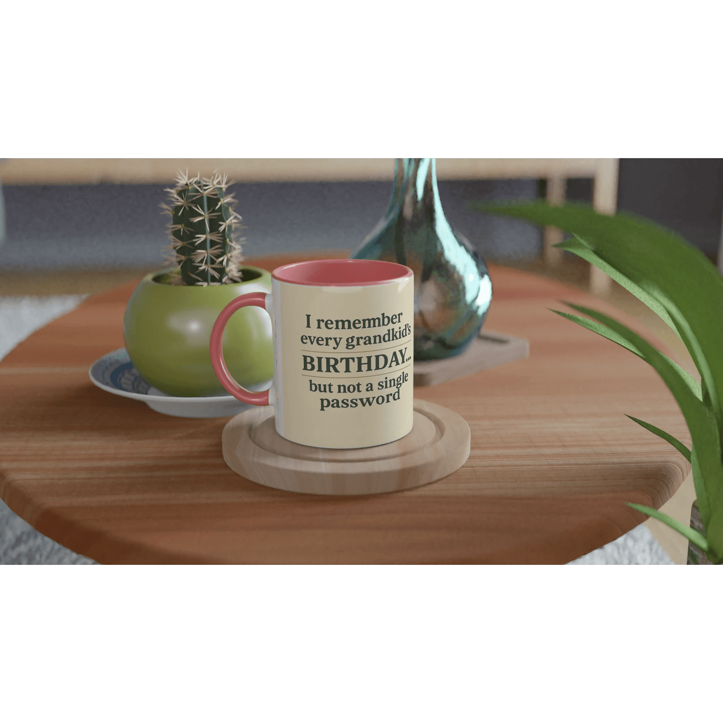 “Grandkids > Passwords” Mug – White Ceramic, 11oz - Prairie Echo Collective