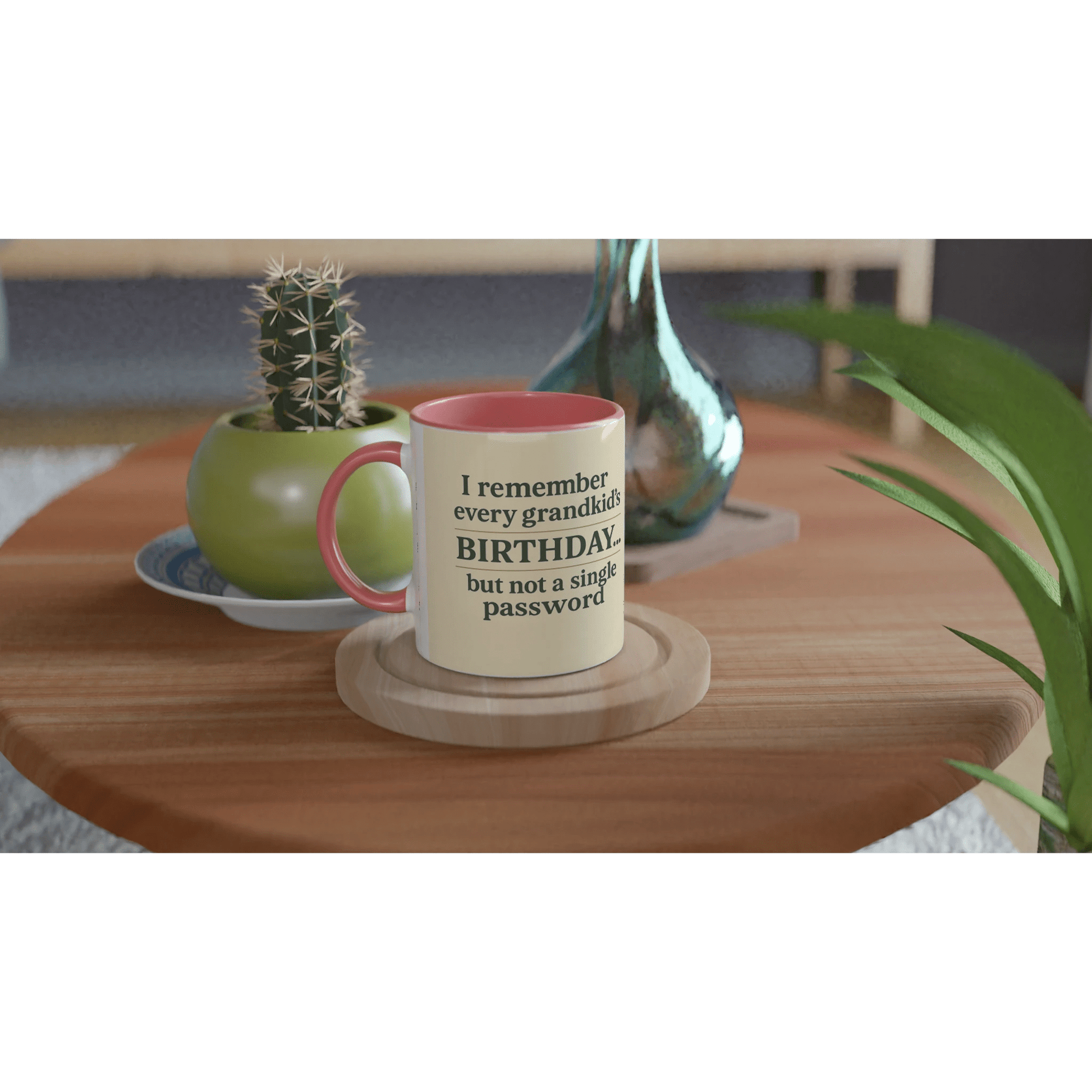 “Grandkids > Passwords” Mug – White Ceramic, 11oz - Prairie Echo Collective