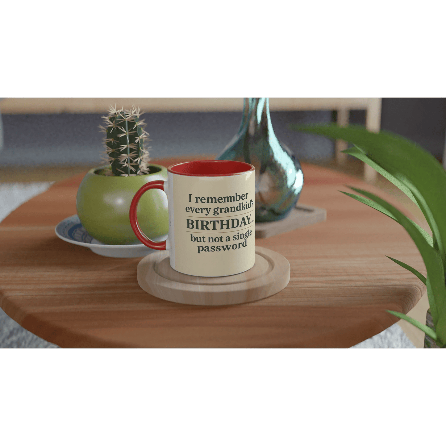 “Grandkids > Passwords” Mug – White Ceramic, 11oz - Prairie Echo Collective