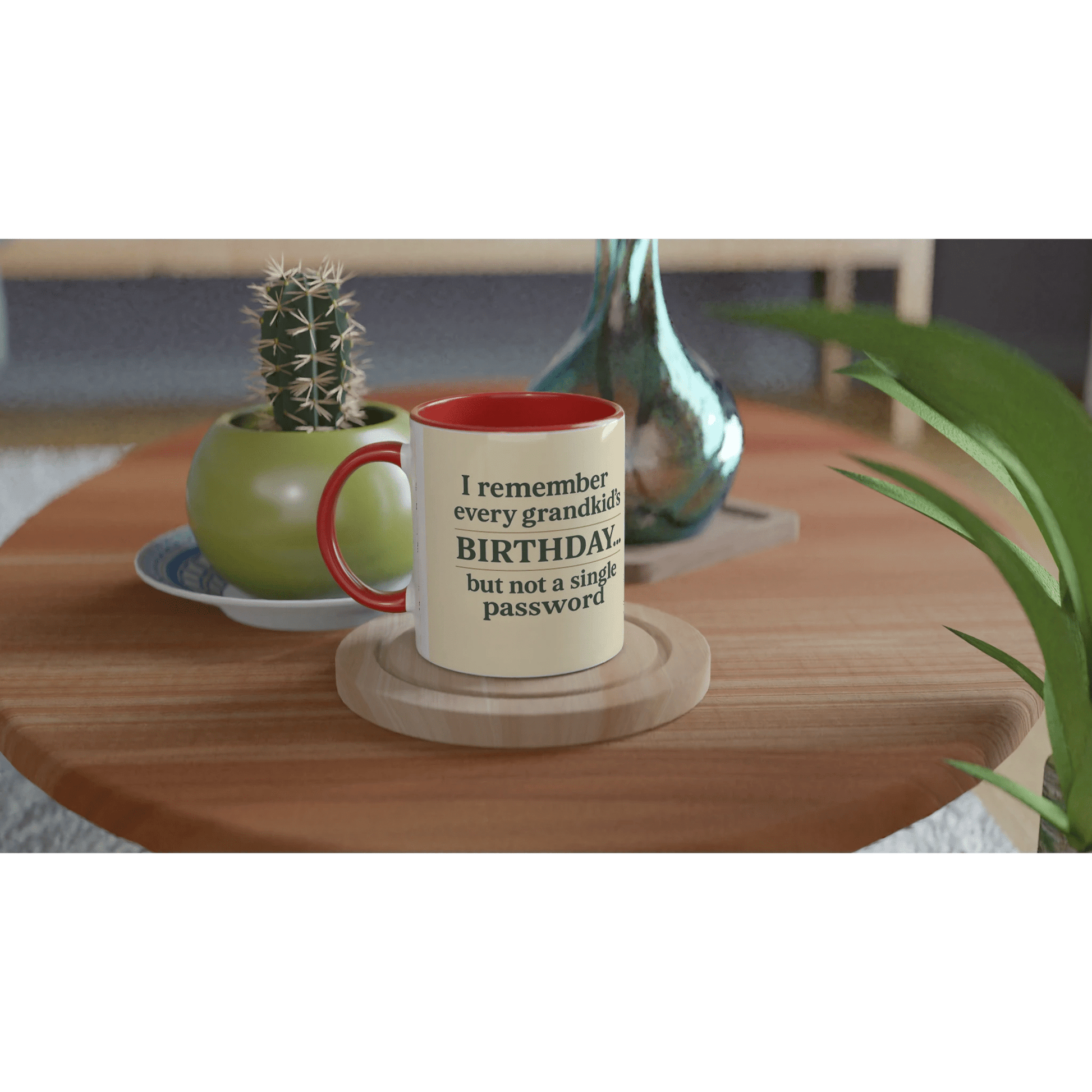 “Grandkids > Passwords” Mug – White Ceramic, 11oz - Prairie Echo Collective