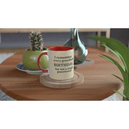 “Grandkids > Passwords” Mug – White Ceramic, 11oz - Prairie Echo Collective
