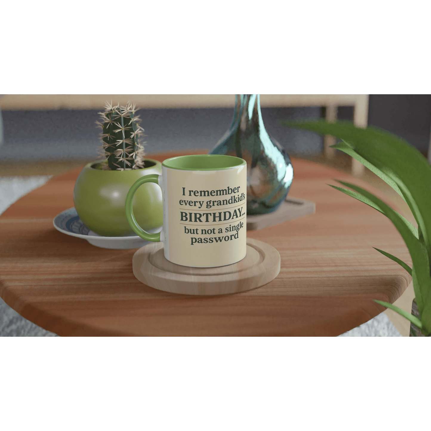 “Grandkids > Passwords” Mug – White Ceramic, 11oz - Prairie Echo Collective
