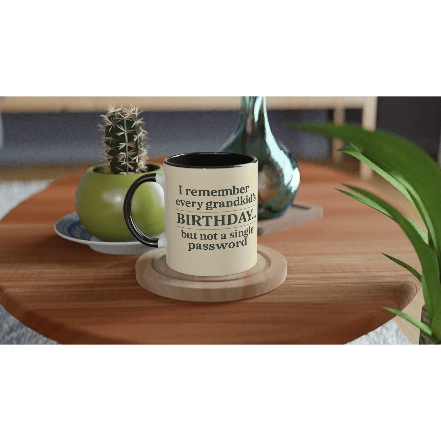 “Grandkids > Passwords” Mug – White Ceramic, 11oz - Prairie Echo Collective