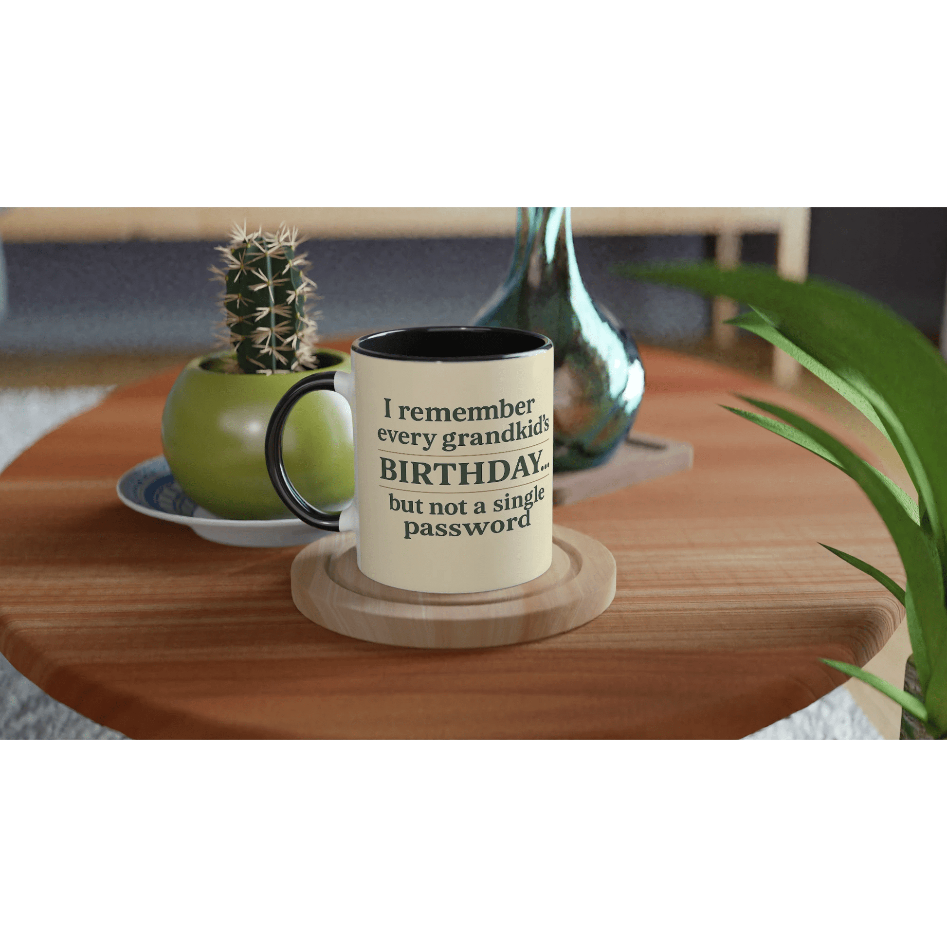 “Grandkids > Passwords” Mug – White Ceramic, 11oz - Prairie Echo Collective