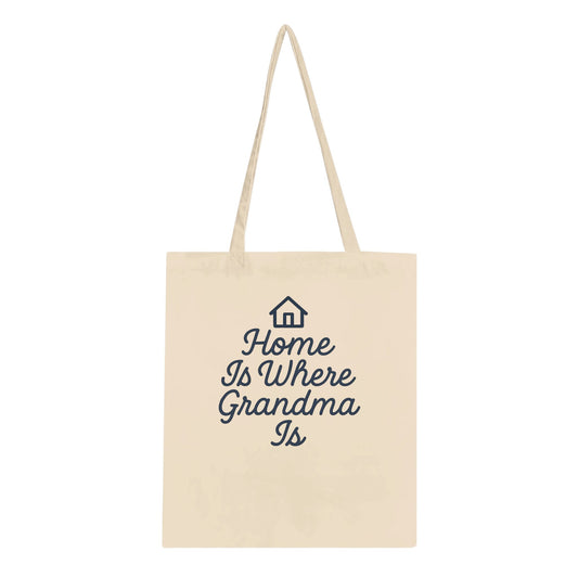 Home Is Where Grandma Is Tote - Heartfelt Gift for Family - Prairie Echo Collective