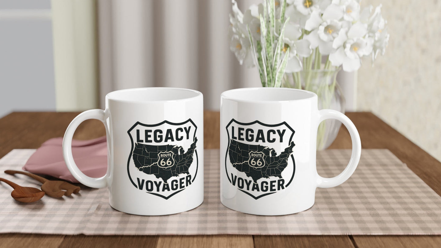 Legacy Voyager – Nostalgic Route 66 Mug - Prairie Echo Collective