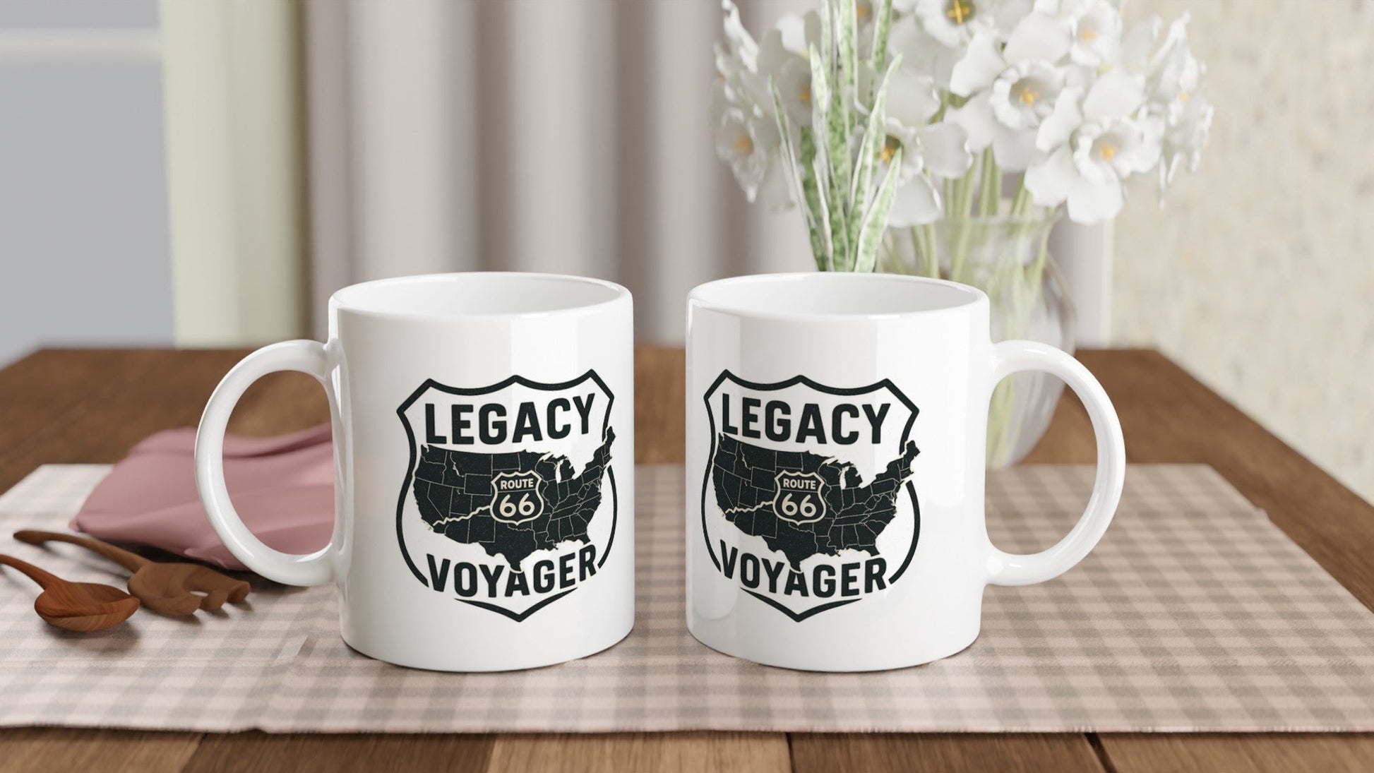 Legacy Voyager – Nostalgic Route 66 Mug - Prairie Echo Collective