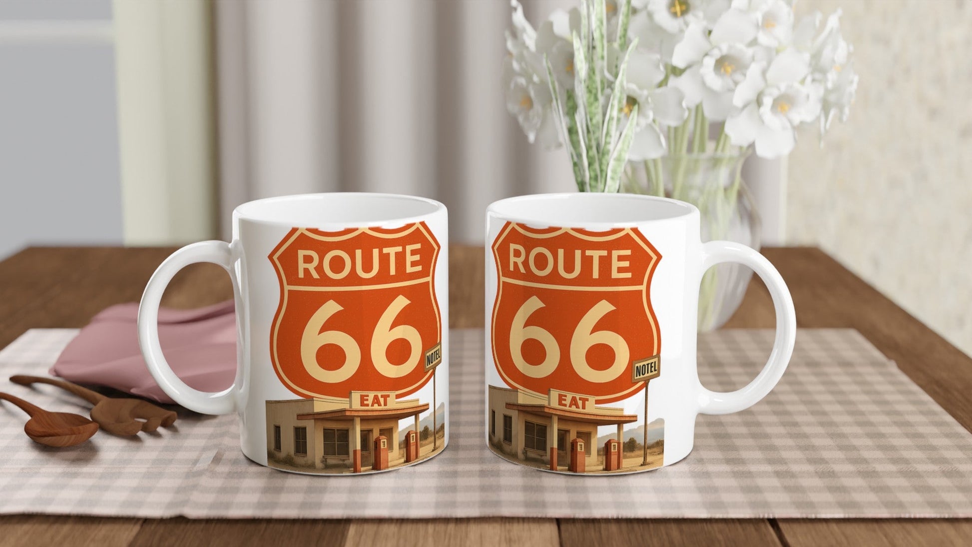 Route 66 Nostalgia Mug – For Route 66 Lovers - Prairie Echo Collective