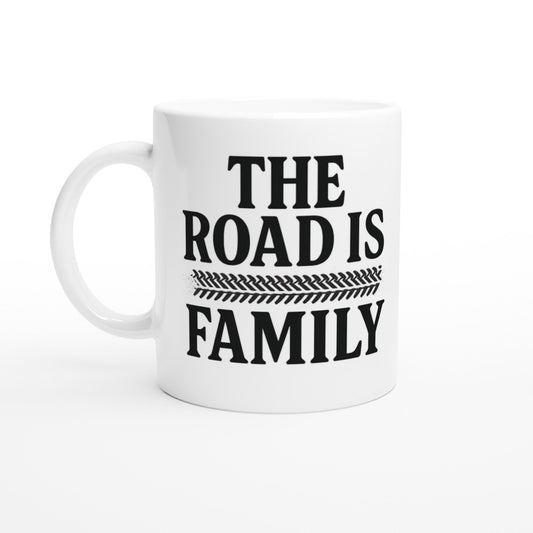 The Road Is Family – Keepsake Mug for Biker Dads - Prairie Echo Collective